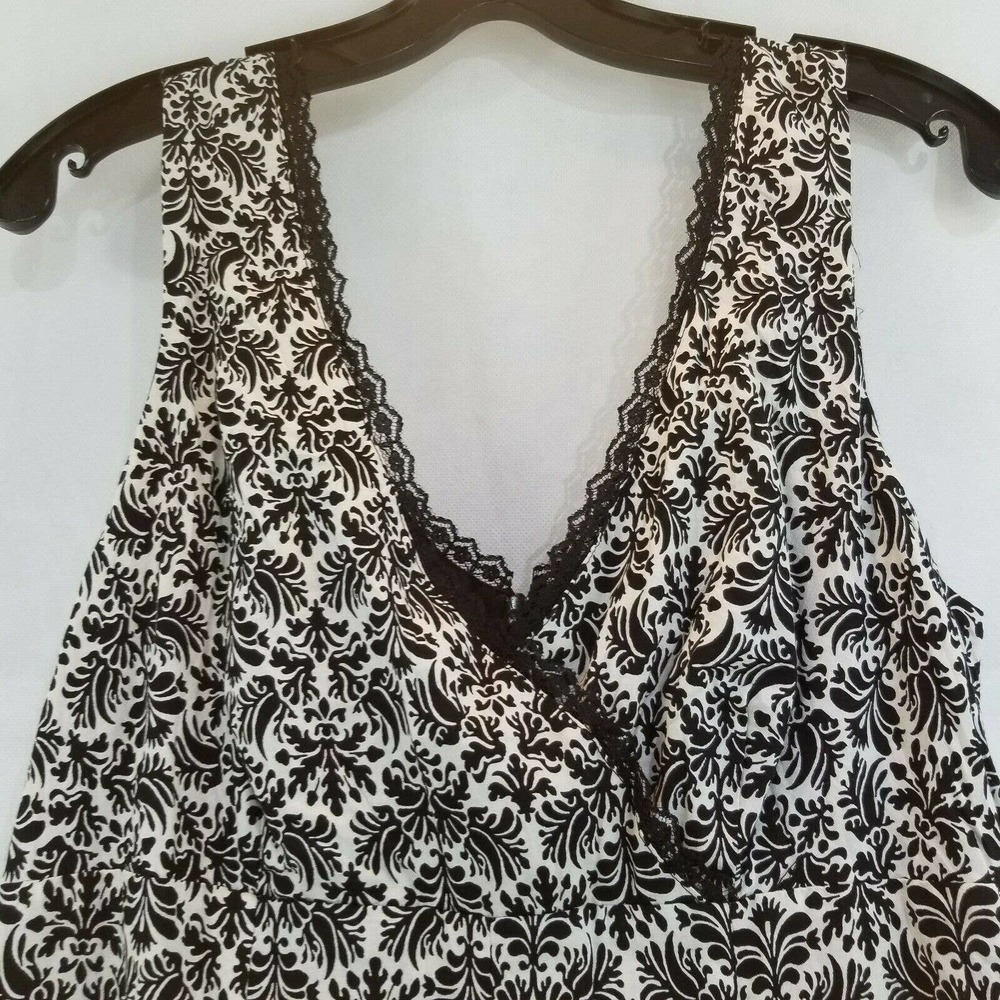 Linea Domani Dress 8 Black White Tank Style Lace - Picture 2 of 12
